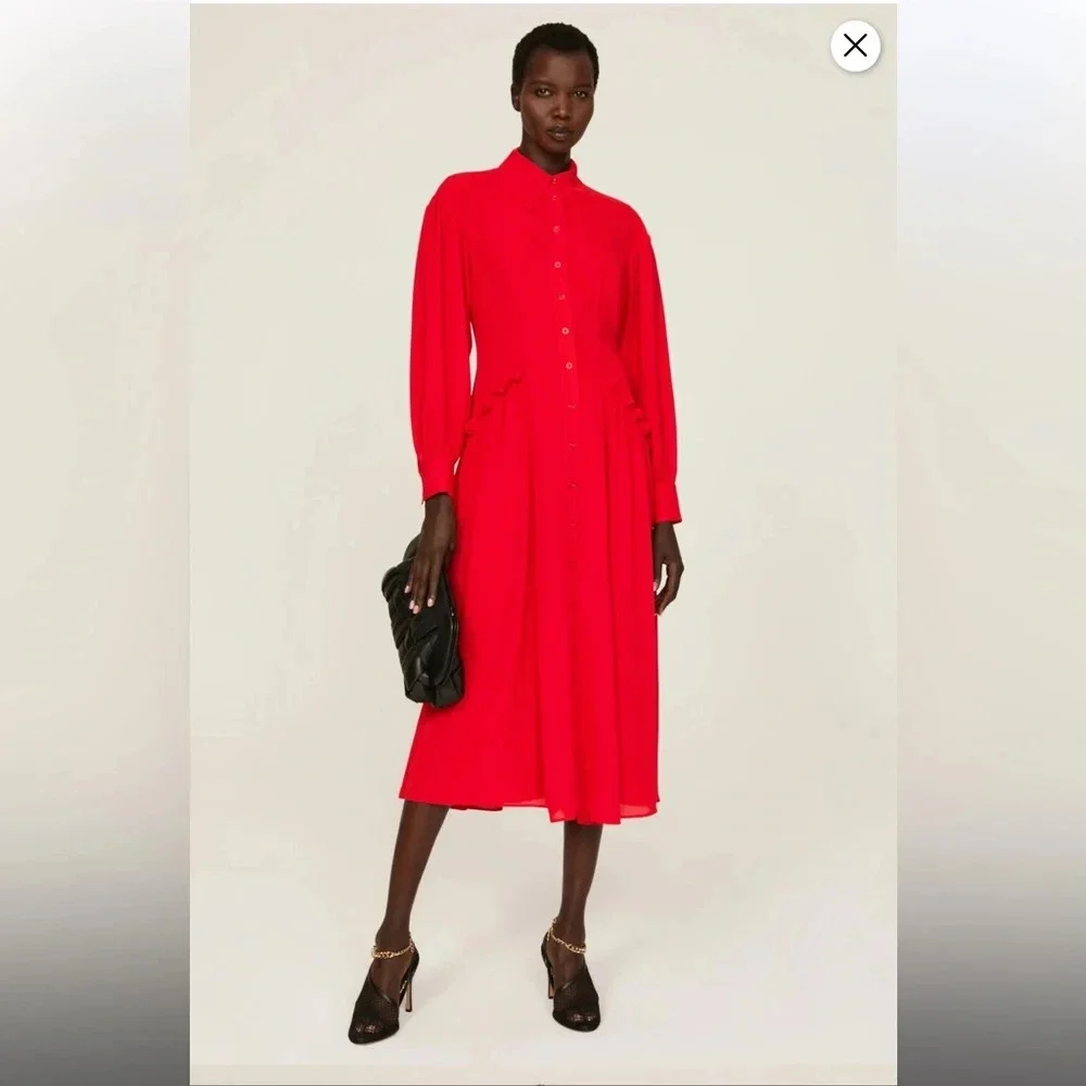 Saunders Collective Flowing Button Front Dress, RTR - Picture 1 of 13